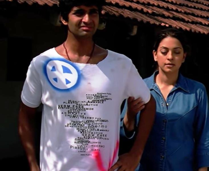Purab Kohli, along Juhi Chawla, with in a still from the film 