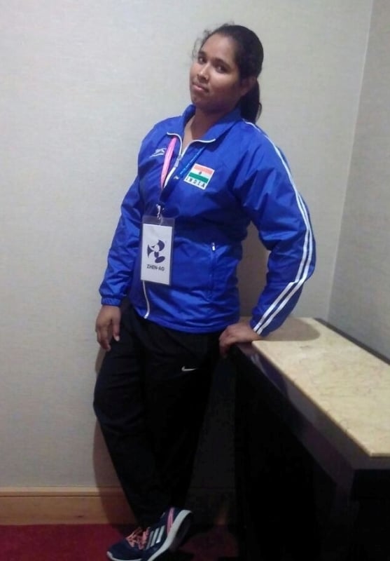 Purnima Pandey during her powerlifting days