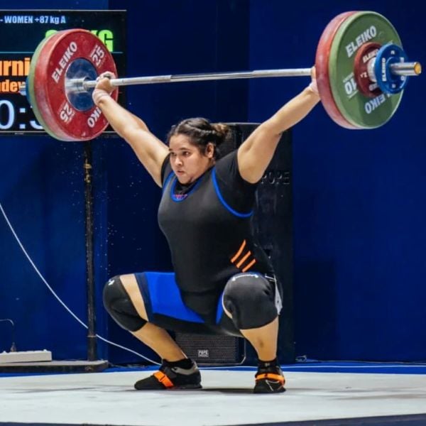 Purnima Pandey in the 32nd Women Senior National Weightlifting Championships