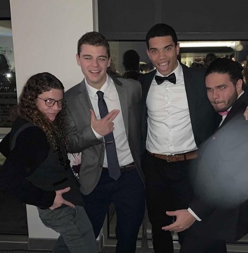 Quinn Martin with his friends