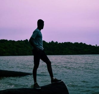 R Guhan during a trip