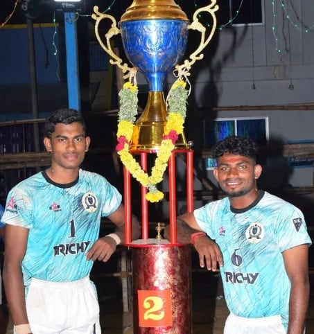 R Guhan (left) during the Khelo India Youth Games (2023)