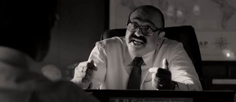 Raaj Gopal Iyer in a still from the Hindi/Marathi film titled ‘Thackeray’ (2019)