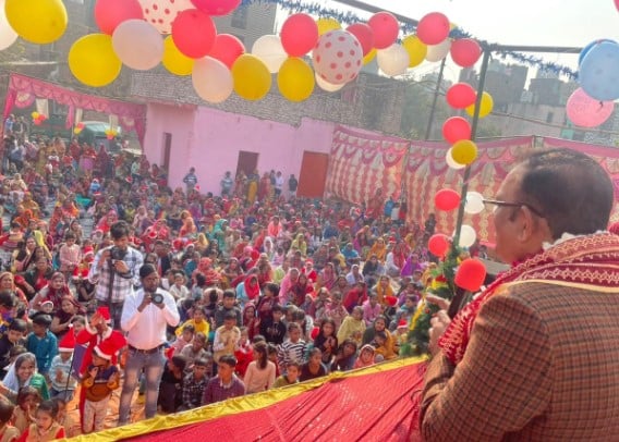 Raaj Kumar Anand during a political campaign