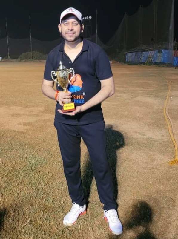 Raaj Shaandilyaa during a cricket tournament