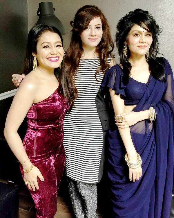 Rabi Pirzada with Neha Kakkar and Sonu Kakkar