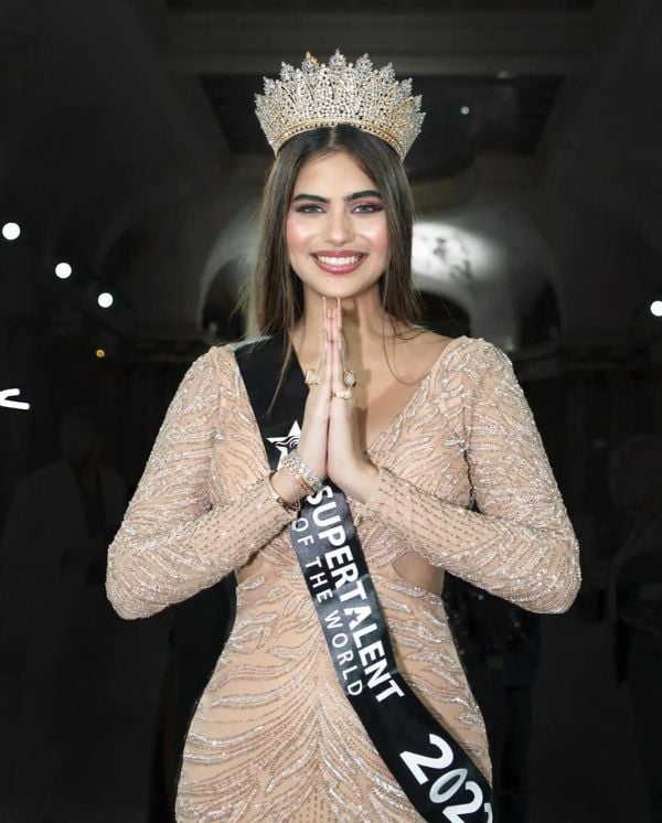 Rachel Gupta after being crowned Miss Super Talent of the World (2022)