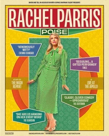 Rachel Parris on the poster of her tour, Poise