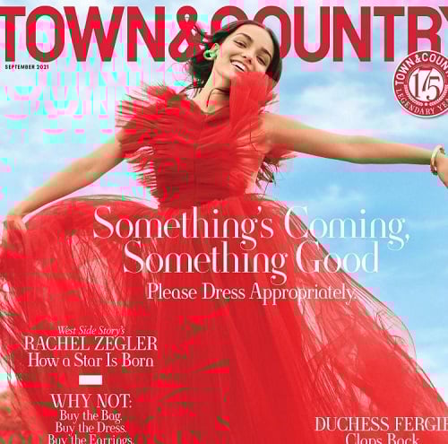 Rachel Zegler featured on a magazine cover