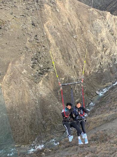 Rachin Ravindra doing adventure sports