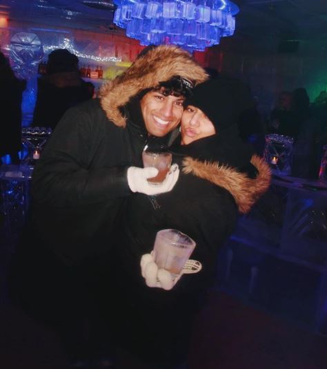 Rachin Ravindra during a party with his girlfriend