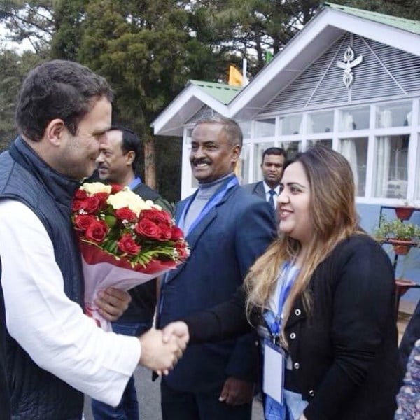 Radhika Khera and Rahul Gandhi