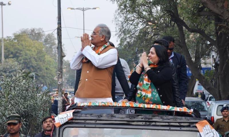 Radhika Khera during a political campaign