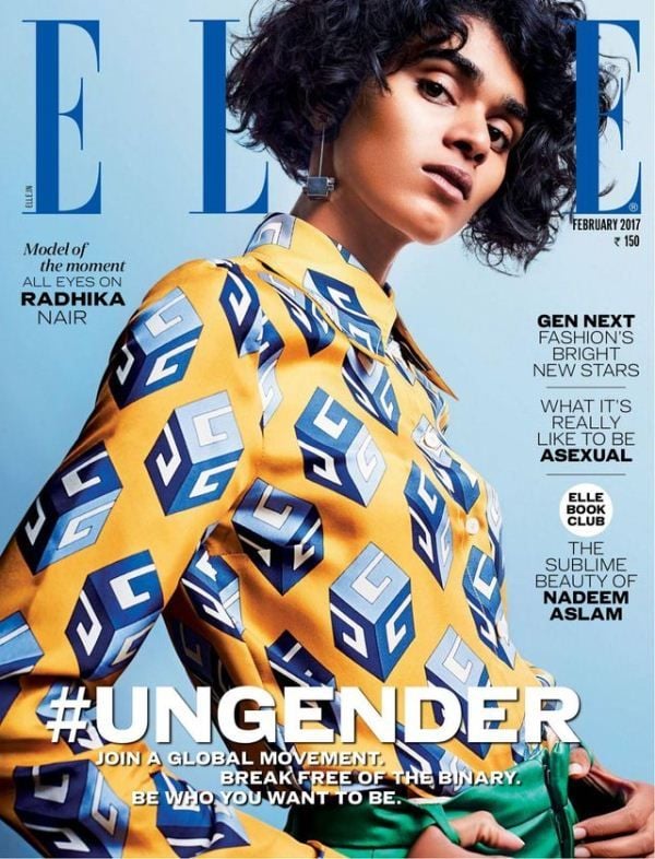Radhika Nair on the cover of Elle Magazine