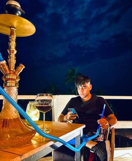Raghav Sharma at a bar in Goa