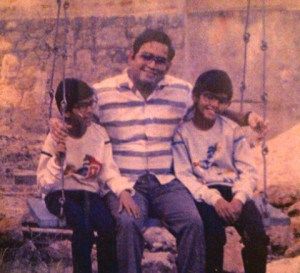 Rajiv Lakshman and Raghu Ram with their father