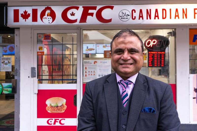 Rahat Rao during the launch of Canadian Fried Chicken (CFC)