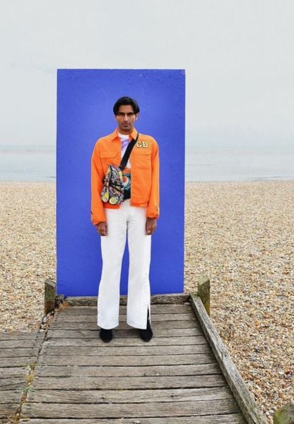 Rahi Chadda wearing flared jean