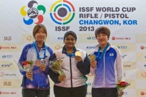 Rahi Sarnobat Bagged Gold at the ISSF World cup 2013