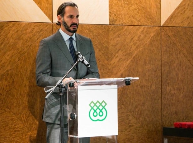 Rahim Al-Hussaini while speaking at the 40th anniversary celebration of the Institute of Ismaili Studies in London