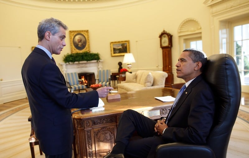 Rahm Emanuel with President Barack Obama