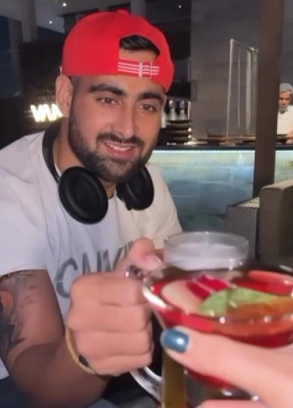 Rahul Chaudhari while enjoying beer