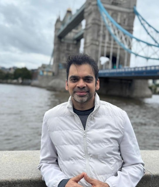 Rahul Deshpande during a trip to London