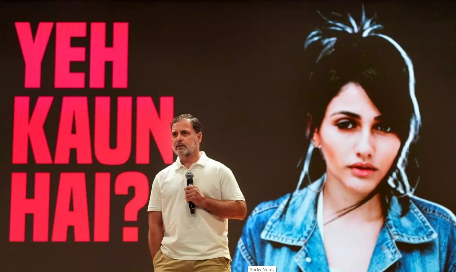 Rahul Gandhi, while showcasing Larissa Nery’s picture during a live press conference on YouTube on 5 November 2025