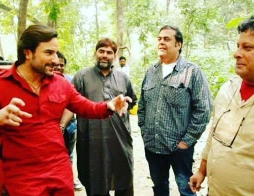 Rahul Mittra on the sets of Bullet Raja