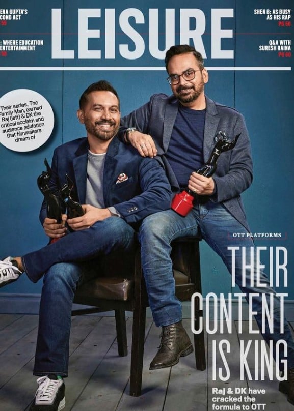 Raj Nidimoru on the cover of Leisure magazine