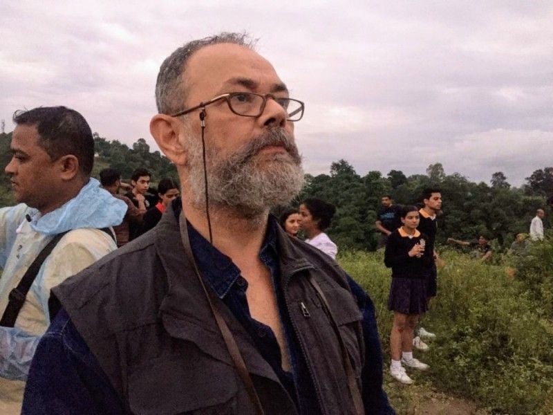 Raj Zutshi during the shoot of a TV show