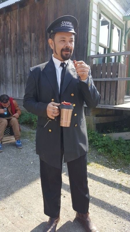 Raj Zutshi during the shoot of a film