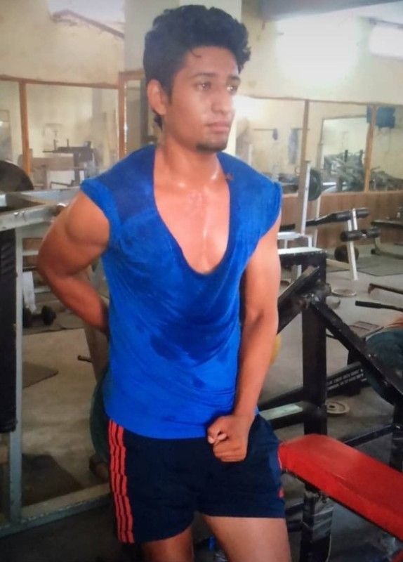 Rajat Dalal during his teenage years when he started working out