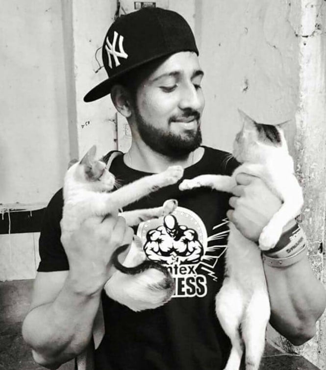 Rajat Dalal with cats