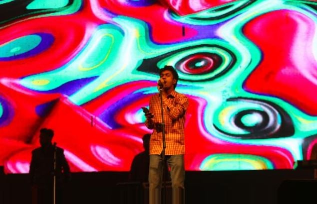 Rajat Sood hosting a concert for the Punjabi singer Guri