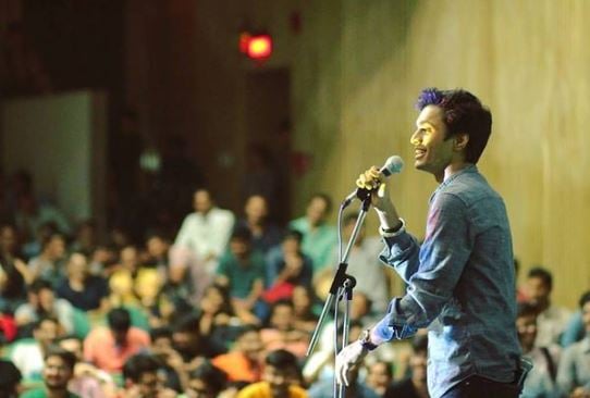 Rajat Sood performing on stage