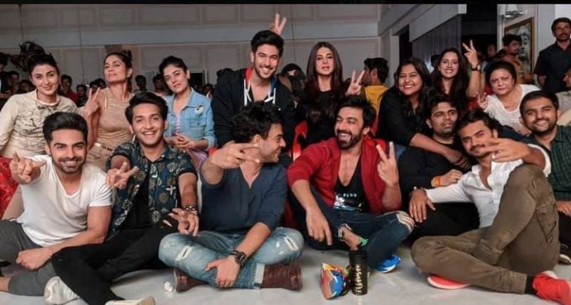 Rajat Verma with the cast of Beyhadh 2