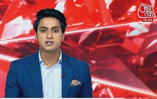Rajeev Dhoundiyal in Aaj Tak studio