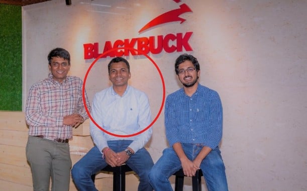 Rajesh Yabaji posing with his partners