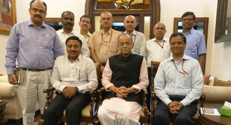 Rajiv Kumar with Late Finance Minister Arun Jaitley