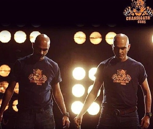 Rajiv Lakshman wearing jersey of Chandigarh Clubs