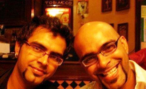 Rajiv Laxman (on left)