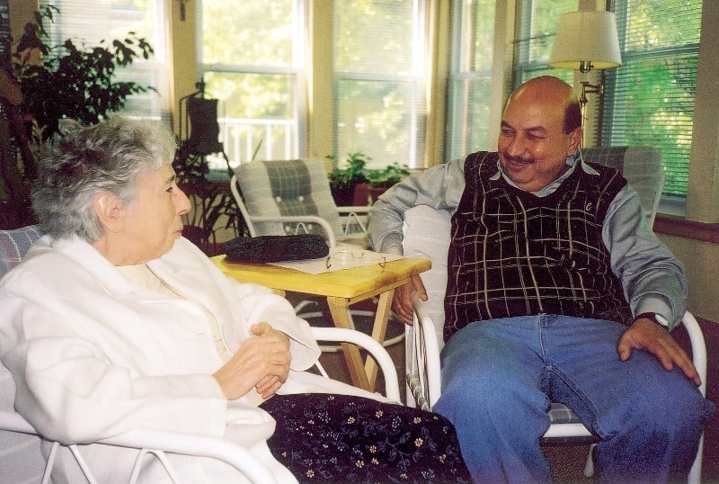 Rajkumar Keswani with Dr. Rosalie Bertell Director of the International Medical Commission on the 1984 Union Carbide MIC gas leak disaster in Bhopal, which investigated the horrific chemical aftermath