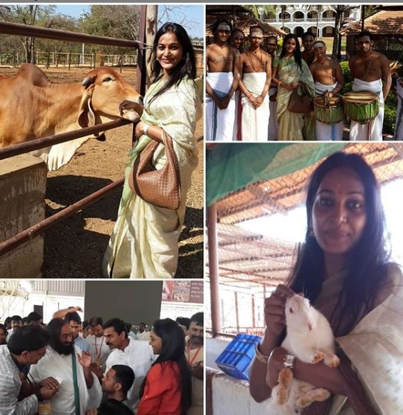 Rajshree Thakur inside the Art of Living aashram