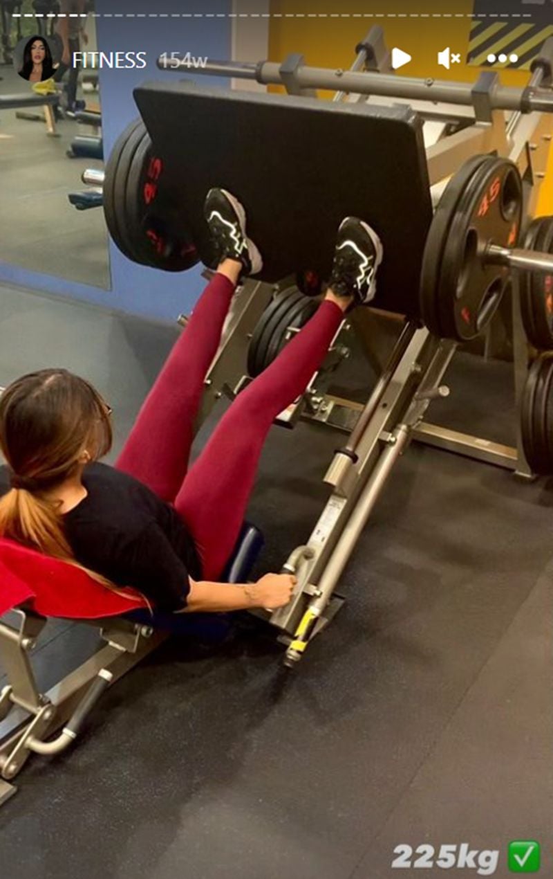 Rajvi Brahmbhatt working out in the gym