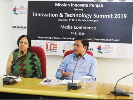 Rakesh Verma during a press conference at The Lalit, Chandigarh