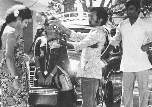 Ramachandra Babu during the shoot of the film Swapnadanam