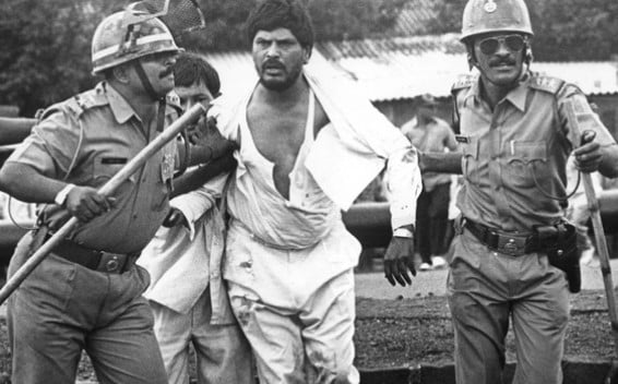 Ramdas Athawale in Mumbai in 1997 during a Dalit riot after desecration of a Dr Ambedkar statue in Ghatkopar