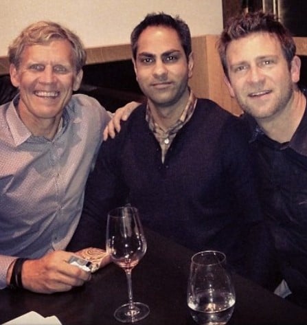 Ramit Sethi while enjoying an alcoholic beverage with his friends
