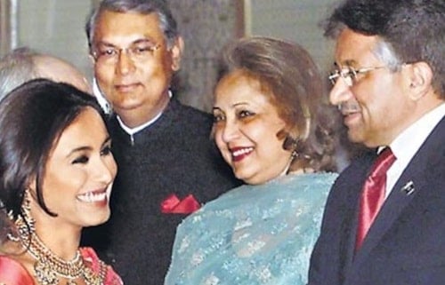 Rani Mukerji with Pervez Musharaff